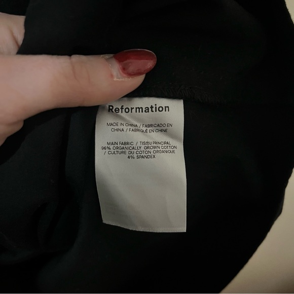 Reformation Farley Babydoll Mini Dress Whimsigoth Cottage Core Black Size 6 - Picture 15 of 15